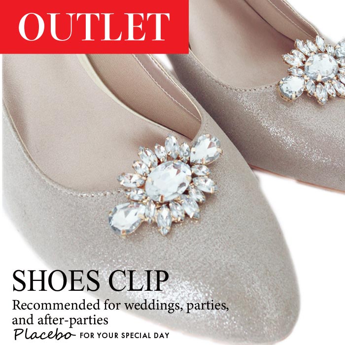 【アウトレット】シューズクリップ 2ペア シューズパーツ シューズアクセサリー 靴クリップ 靴飾り キラキラ ゴージャス パンプス バッグ シューズアクセサリー...