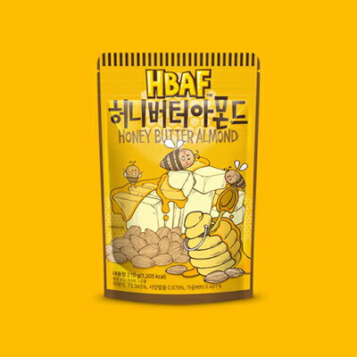 HBAF 190g × 4袋セット ミントチョコアーモンド まとめてお得 韓国土産 大人気 ハンソヒ 送料無料！追加金なし！ 3