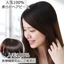 人毛 部分 ウィッグ 女性用 トップ かつら ヘアピース 部分ウィッグ 人毛ヘアピース 人毛100% 自然 ダークブラウン 部分かつら 部分ピース 脱毛 抗がん...