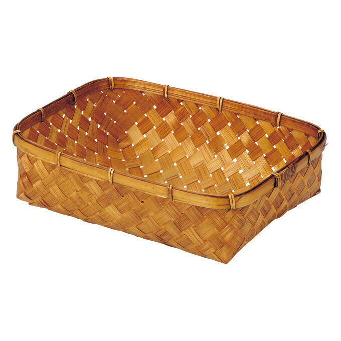 かご 籠 カゴ バスケット 店舗什器 小物入れ 小物収納ケース 収納ボックス 収納ケース おもちゃ箱 衣類収納 カトラリーケース ソーイングボックス ソーイングバスケット 竹バスケット おしゃれ 竹製 かわいい 角型・スクエア 浅型 浅い 大きめ かご