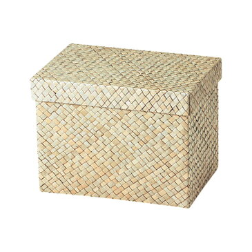 『かご』 籠 カゴ バスケット 店舗什器 小物入れ 小物収納ケース 収納ボックス 収納ケース おしゃれ かわいい 可愛い アジアン シンプル ナチュラル 編み パンダン 角型 スクエア 深い 深型 軽い 蓋つき 軽量 フタ付き リビング ダイニング キッチン