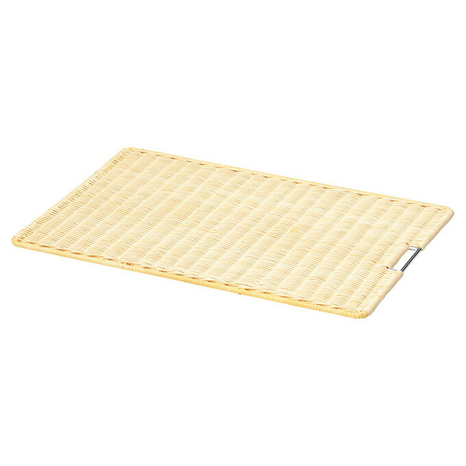 Rakuten - トレー ベーカリー 店舗用 業務用 トレイ カゴ 籠 バスケット 店舗什器 カトラリーケース バゲットバスケット おしゃれ かわいい 可愛い シンプル 北欧 籐 ラタン 四角形 スクエア 浅い 薄型 ジャンボ キッチン 台所 レストラン カフェ 居酒屋