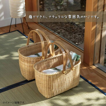かごバッグ バスケット 丸かご 荷物入れ ランドリーかご 脱衣かご 洗濯かご ラタン 持ち手付き ハンドル付き ディスプレイ用 店舗什器 店舗用 陳列 天然素材 ナチュラル シンプル アジアン おしゃれ 北欧 和風 旅館 ホテル ハンドメイド 籐