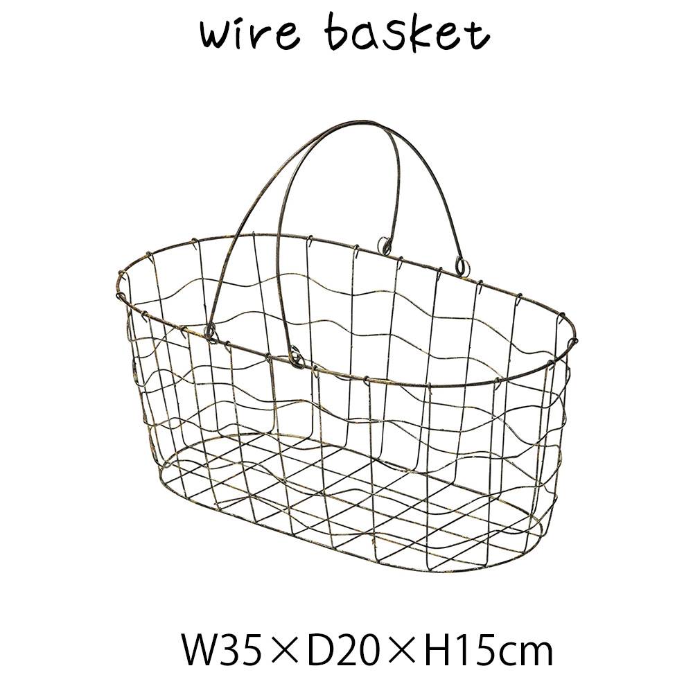Rakuten - ワイヤー バスケット カゴ 籠 小物入れ ワイヤー 持ち手付き ハンドル付き 軽量 深型 ディスプレイ用 店舗什器 店舗用 陳列 シンプル おしゃれ パン屋 雑貨屋 レストラン カフェ 店 小物整理