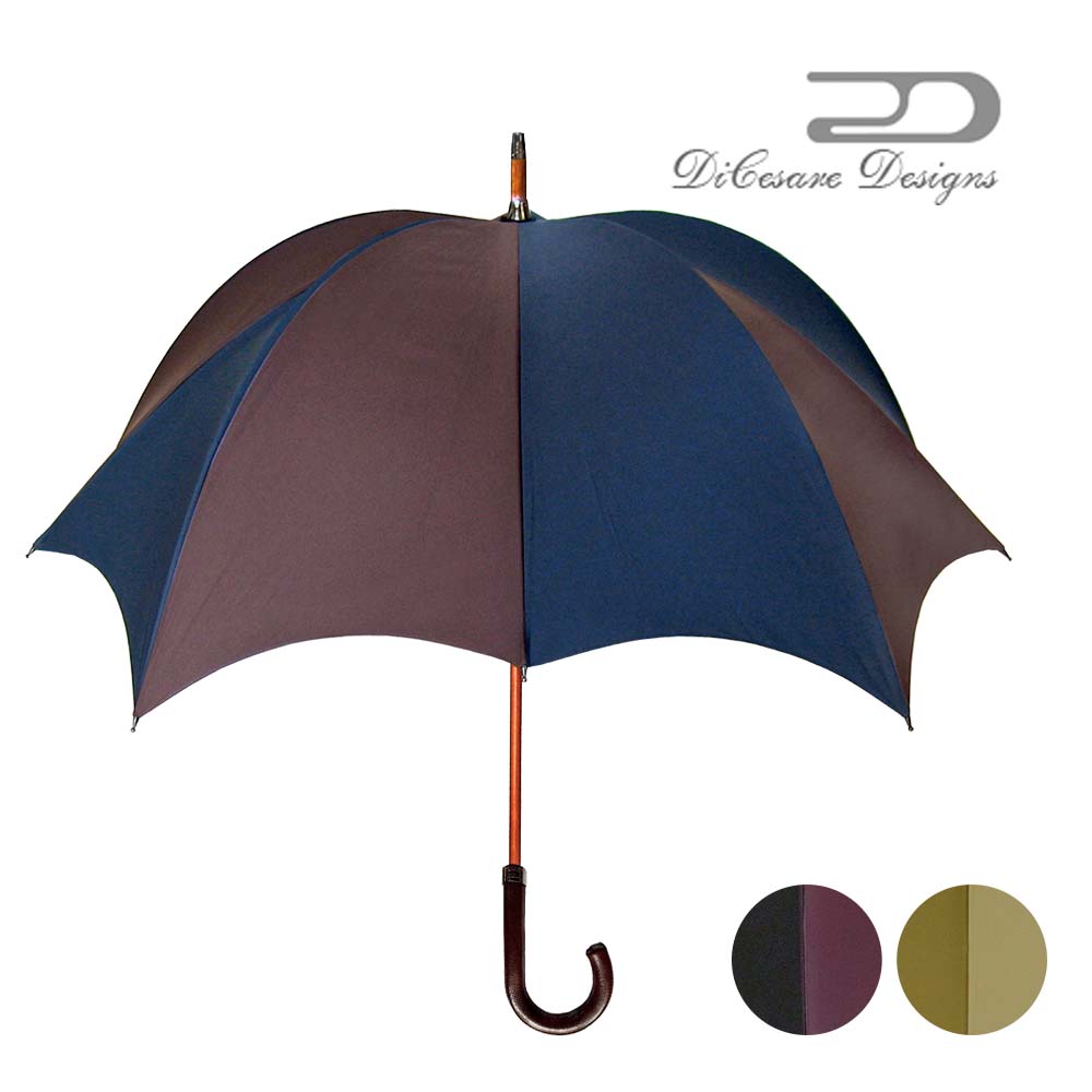 商品番号：dcds0028DiCesare Designs Grande -2 tone- 【雨傘】大人の雨傘商品詳細 品名Grande -2 tone- 【雨傘】サイズ長さ：95cm直径：102cm重量530g材質中棒：樫の木手元：合皮張り：ポリエステル100％生産国日本関連送料無用 日本製 デザイナーズブランド 傘 DiCesare Designs GRANDE ディチェザレ デザイン グランデ two tone 男性用 雨傘 かさ カサ おしゃれ 紳士用 深張り ドーム型 102cm 紫系 パープ クリスマス プレゼント メンズ パープル系 ゴールド ネイビー系 2トーン ツートンカラー 通販 高級 上品 ギフト 贈り物 引っ越し 新生活