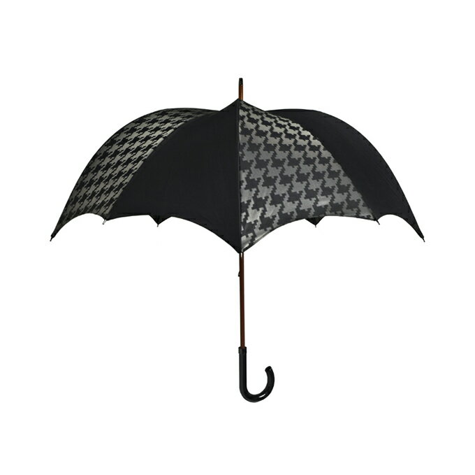 雨傘 メンズ DiCesare Designs ディチェザレ デザイン 『グランデ パンプキン ラフィネ パンプキン ドレッシーハンズトゥース』 かさ 傘 カサ 紳士用傘 umbrella デザイン傘 長傘 男性用傘 おしゃれ デザイン 大人 紳士用 男性用 大人 贈り物 プレゼント