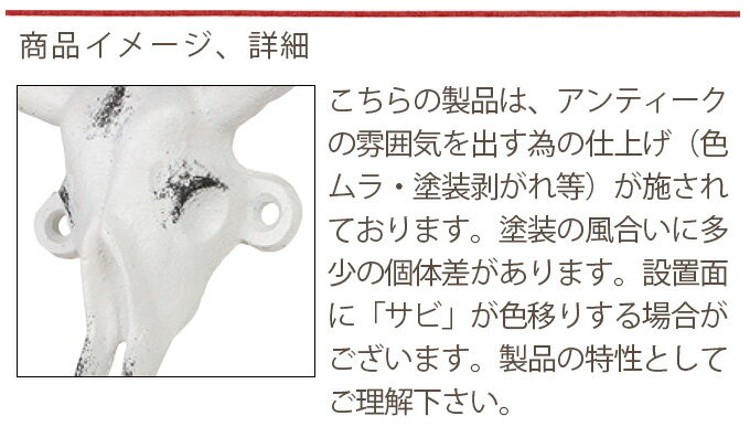 ブルスカル BULL SKULL HOOK 壁掛けフック フック ウォールフック コートフック オブジェ 壁飾り 玄関フック アイアンフック アイアン雑貨 帽子掛け アイアン 鉄製 アンティーク調 おしゃれ ディスプレイ 店舗用 インテリア ディスプレイ用 ブラック アイボリー 北欧