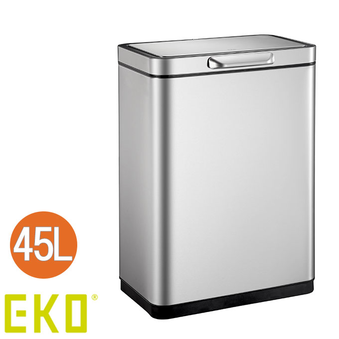EKO イータッチビン45L ゴミ箱 ごみ箱 自動開閉 ステンレス 横型 横開き スリム 大容量 ダストボックス キッチンゴミ箱 センサーゴミ箱 キッチンごみ箱 ふた付き おしゃれ センサー付きゴミ箱 キッチン 台所 オフィス
