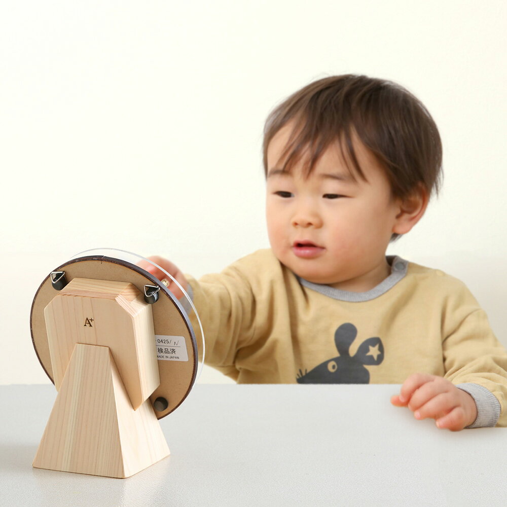 A+ (アクセントプラス) 掛け置き時計(クオーツ) コドモのシュミシリーズ φ14cm 掛け時計 置き時計 知育時計 静か 子供部屋 幼稚園 保育園 児童センター 日本製 国内生産 入学祝い 入園祝い 卒園祝い 入学準備 入園準備 イラスト 発達支援 キッズ