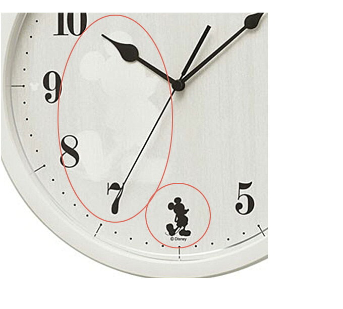 SEIKO セイコー 掛時計 掛け時計 ミッキーがアクセント! 壁掛け時計 壁掛時計 キャラクター ディズニー ミッキー 木製調 木目 連続秒針 ほとんど音がしない 見やすい シンプル おしゃれ かわいい 子供部屋 アイボリー 引っ越し祝い 引越し祝い 新築祝い プレゼント [3]