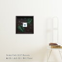 掛け時計 Design Clock LEAF Monstera 掛け時計 植物 壁掛け 壁飾り 造花 壁掛け時計 ウォールクロック 額縁 フレーム 木枠 正方形 おしゃれ 葉っぱ 飾る 記念 ギフト かわいい 結婚式 プレゼント 新品 模様替え 出産祝