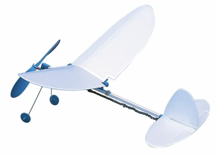 ゴム動力プロペラ工作飛行機【とばしてあそぼう TA-06 ゴム動力プロペラ飛行機（丸翼）】