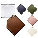 携帯用ルーペ 日本製 3倍 63mm おしゃれ 合皮ボディ アクリルレンズ 軽量 軽い コンパクト スライド収納 スリム 薄型 拡大鏡 虫眼鏡 虫めがね 天眼鏡...