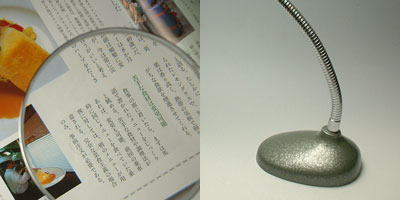 [2.5倍 90mm 鮮明白ガラスレンズ] スタンド台付ルーペ 読書用ルーペ 日本製 角度自由自在 おしゃれ 拡大鏡 フレキシブルアーム 虫眼鏡 虫めがね 天眼鏡 両手作業 新聞 辞書 老眼鏡いらずの虫メガネ 母の日 父の日 敬老の日 贈り物 プレゼント(EPCF90W)アイプラネット