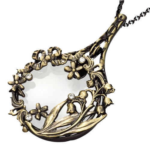 [ラッピング無料]ペンダントルーペ 高倍率3.5倍 おしゃれ ガラスレンズ ネックレス 拡大鏡 虫眼鏡 虫め..