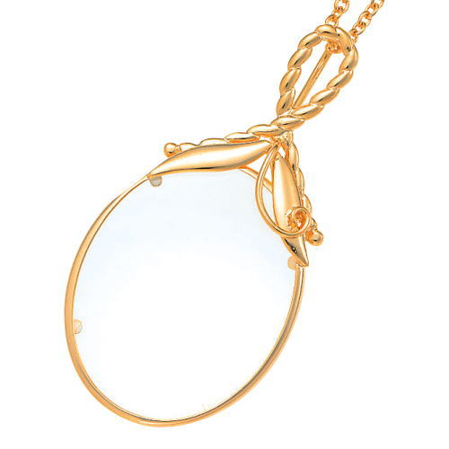 [ラッピング無料]ペンダントルーペ 高倍率3.5倍 おしゃれ ガラスレンズ ネックレス 拡大鏡 虫眼鏡 虫め..