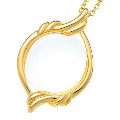 [ラッピング無料]ペンダントルーペ 高倍率3.5倍 おしゃれ ガラスレンズ ネックレス 拡大鏡 虫眼鏡 虫め..