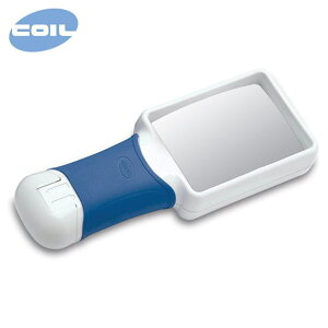 コイル社 LEDライト付ルーペ 高倍率 3倍 83x59mm 高性能 非球面レンズ COIL 正規品 四角レンズ ハンドルーペ 手持ち 拡大鏡 虫眼鏡 虫めがね 天眼鏡 新聞 読書 辞書 老眼鏡いらずの虫メガネ 母の日 父の日 敬老の日 オートタッチマックス AT Max