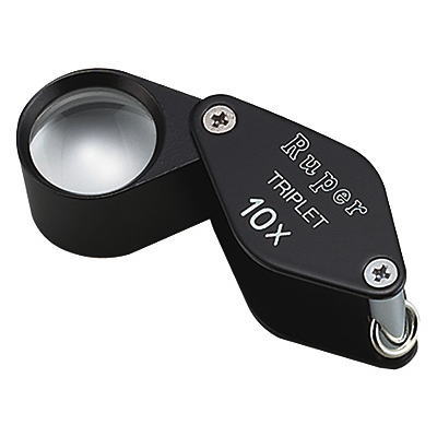 [高倍率 10倍 17mm]10倍 ルーペ 拡大鏡 日本製 宝石鑑定ルーペ トリプレット設計 色収差歪曲収差補正レ..