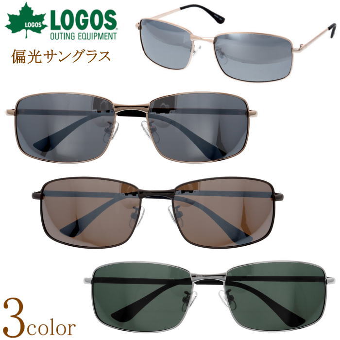 乐天商城 - ロゴス LOGOS 偏光サングラス UVカット 偏光レンズ メタルフレーム フルリム 男性用 女性用 釣り フィッシング ドライブ 運転 おしゃれ メガネケース付