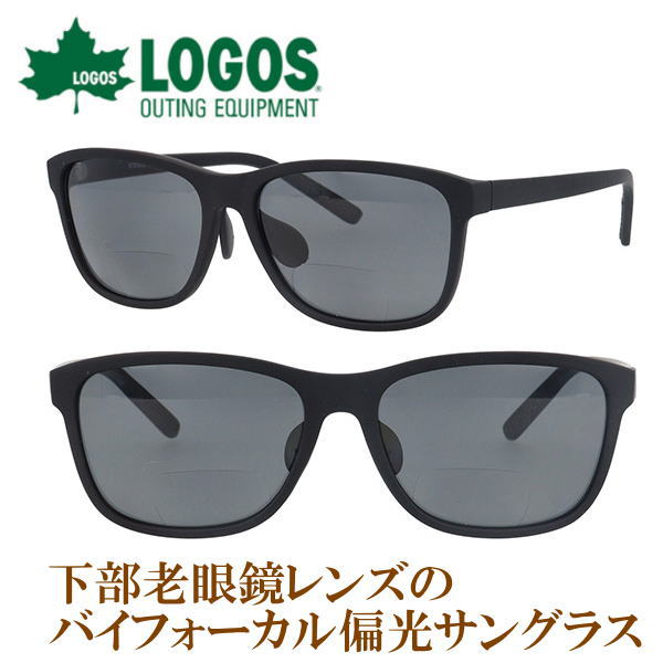 乐天商城 - ロゴス LOGOS 偏光サングラス 下部 老眼鏡付 境目有り 遠近両用メガネ 遠近両用老眼鏡 バイフォーカルサングラス おしゃれ ウエリントン型 スモーク偏光レンズ UVカット 紫外線カット 釣り メガネケース付 男性用 女性用 シニアグラス リーディンググラス 釣り仕掛け