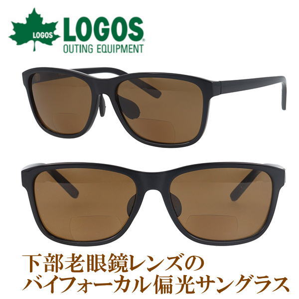 乐天商城 - ロゴス LOGOS 偏光サングラス 下部 老眼鏡付 境目有り 遠近両用メガネ 遠近両用老眼鏡 バイフォーカルサングラス おしゃれ ウエリントン型 ブラウン偏光レンズ UVカット 紫外線カット 釣り メガネケース付 男性用 女性用 シニアグラス リーディンググラス 釣り仕掛け