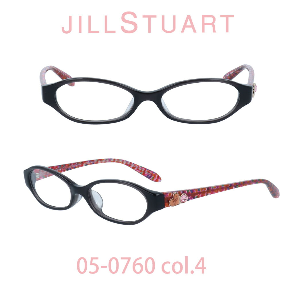 【クーポン利用で10%OFF】【国内正規品】ジルスチュアート メガネ Jill Stuart JIL-05-0760-4 クリアブラック/ピンクパターン フルリム オーバル レディース 人気ブランド UVカット キュート おしゃれ フェミニン