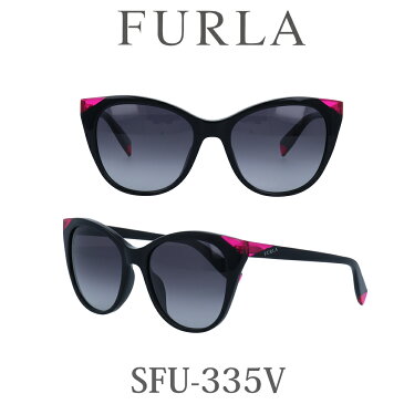 2020年 FURLA(フルラ) サングラス SFU-335V 700 シャイニーブラック/スモークグラデーション レディース 人気ブランド UVカット キュート おしゃれ モード