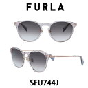 2024年 FURLA フルラサングラス SFU744J 7T1 (シャイニークリアチャコールブラウン/グレーグラデーション) 女性　レディースサングラス　UVカット　スタイリッシュでトレンド感のあるデザイン　かけ心地の良くフィッティングのしやすい