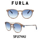 2024年 FURLA フルラサングラス SFU744J 892 (シャイニークリアブラウン/ネイビーグラデーション) 女性　レディースサングラス　UVカット　スタイリッシュでトレンド感のあるデザイン　かけ心地の良くフィッティングのしやすい