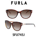 FURLA フルラサングラス SFU745J 6MY (シャイニーウェイビーブラウン/レッドブラウングラデーション) 女性 レディースサングラス UVカット スタイリッシュでトレンド感のあるデザイン かけ心地の良くフィッティングのしやすい