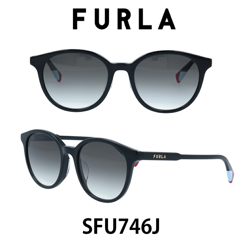フルラ 2024年 FURLA フルラサングラス SFU746J 700 (シャイニーブラック/グレーグラデーション) 女性　レディースサングラス　UVカット　スタイリッシュでトレンド感のあるデザイン　かけ心地の良くフィッティングのしやすい