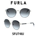 2024年 FURLA フルラサングラス SFU748J 8LU (シャイニーホワイトゴールド/グレーグラデーション) 女性　レディースサングラス　UVカット　スタイリッシュでトレンド感のあるデザイン　かけ心地の良くフィッティングのしやすい