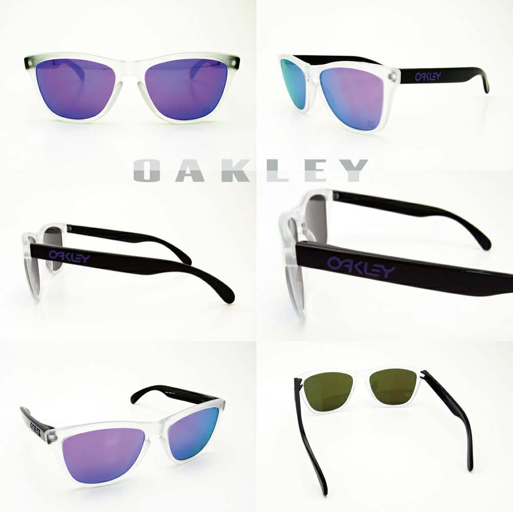 OAKLEY サングラス オークリー 野球 Sunglasses FROGSKINS 419 Matte Clear/Violet Iridium(オークリー サングラス フロッグスキン マットクリア・ブラック/ヴァイオレットミラー