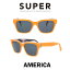 SUPER(スーパー) サングラス アメリカ America 669 オレンジサンセット/ブラック 18,700円