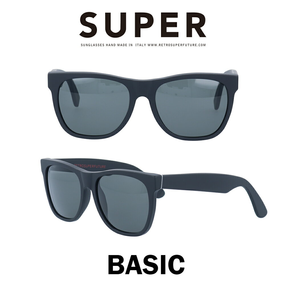 SUPER(スーパー) サングラス ベーシック Basic 183 マットブラック/ブラック
