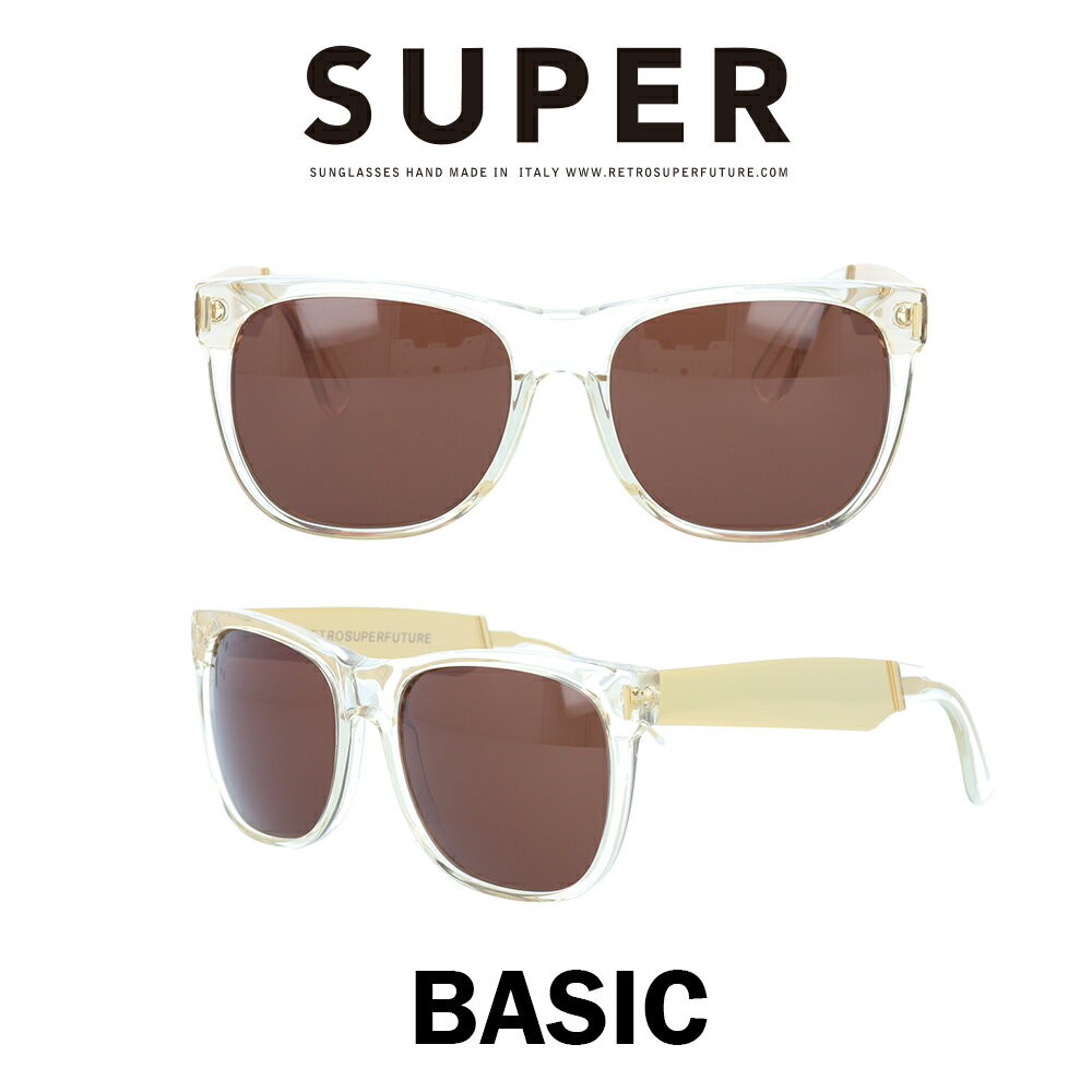 SUPER(スーパー) サングラス ベーシック Basic 892 クリスタル/ゴールドメタル/ブラウン