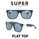 SUPER(スーパー) サングラス フラットトップ Flat Top 921 ブラック/クロコダイル/ゴールドデコ/ブラック