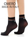 〔メール便送付可能商品〕イタリア製オメロ リボン柄ソックス MAGGIE calzino OMERO(4)