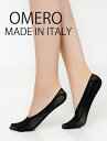 〔メール便送付可能商品〕イタリア製オメロ網ストライプフットカバー ANNE soletta OMERO