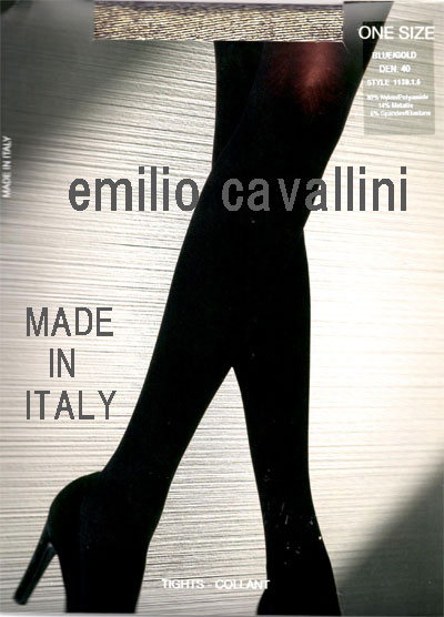 イタリア製キラキラメタリックタイツ　1130.1.6　エミリオカバリーニ　emilio cavallini