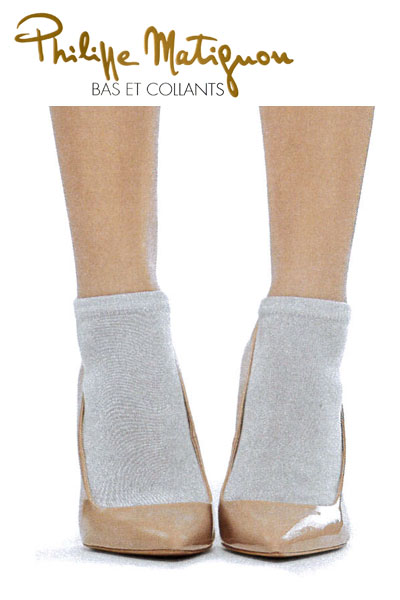 【メール便送付可能商品】インポートミニラメソックス　LUX　calzino PHILIPPE MATIGNON