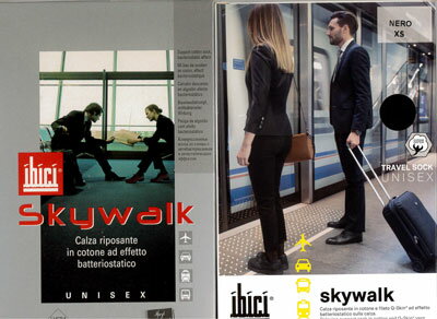【メール便送料無料】イタリア製男女兼用着圧ハイソックス　SKYWALK