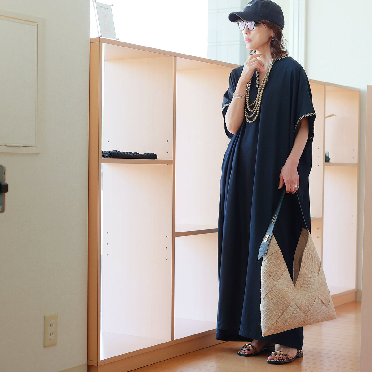 Rakuten - 【送料無料】MARGAUX VINTAGE (マルゴーヴィンテージ)　リラックス　カフタンワンピース【 レビューキャンペーン対象商品 】
