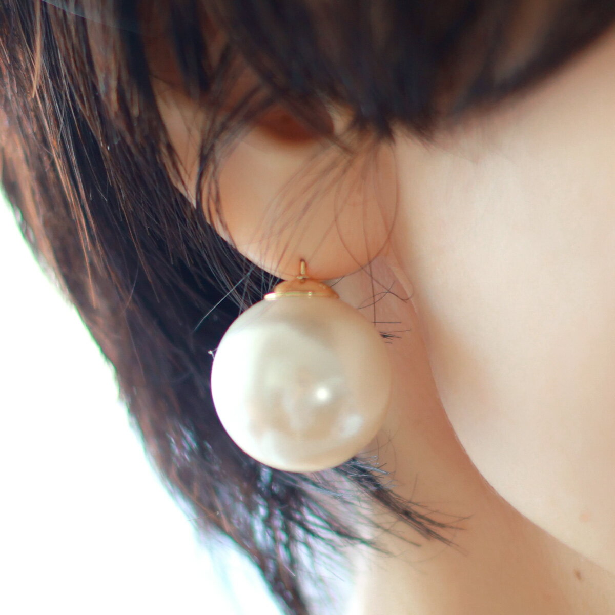 Nothing And Others (ナッシングアンドアザーズ)　ビッグパール　ピアス　=Big Pearl Pierce=【 レビューキャンペーン対象商品 】