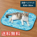 【送料無料】 涼感 ペットマット リーフ 小サイズ 1枚 ブルー ソフト ふわふわ マット 巣 寝床 ハウス 涼しい 快適 生活雑貨 日用雑貨 動物 小型 中型...