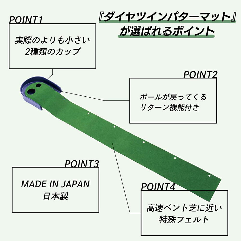 ダイヤゴルフ ツインパターマット TR-260