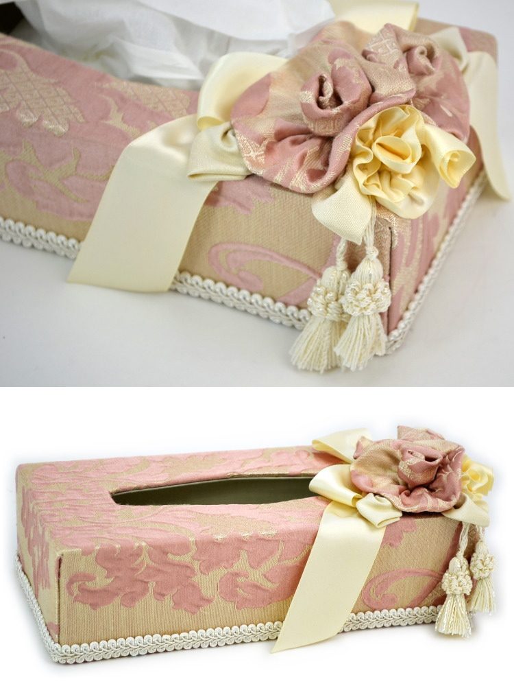 ティッシュボックスケース 薔薇 JENNIFER TAYLOR Leone ピンク 布 ティッシュケース ティッシュカバー 花柄 ローズ おしゃれ 箱 ヨーロッパ アンティーク風 クラシック おしゃれ 薔薇雑貨 ジェニファーテイラー インテリア ギフト包装無料 viv [2]