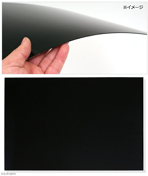 45cm水槽用　丈夫な塩ビ製バックスクリーン　45×30cm　黒