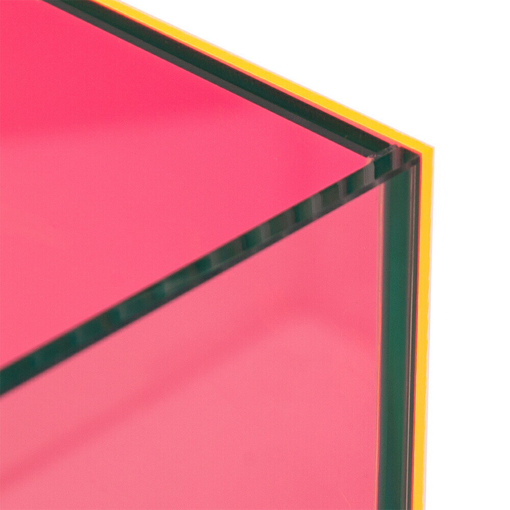 30cmキューブ水槽用　丈夫なアクリル製バックスクリーン　30×30cm　蛍光オレンジ